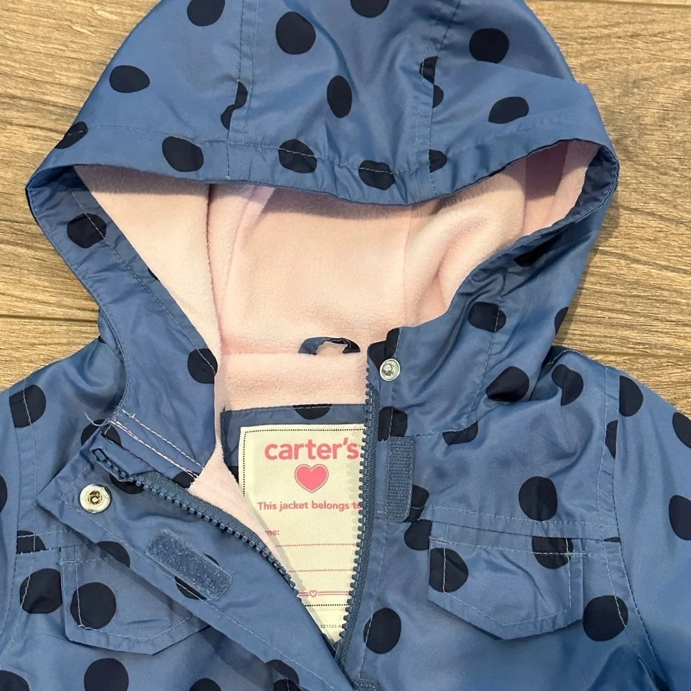 EUC Toddler Girls 2T Midweight Fleece Lined Anorak Coat Jacket by Carter’s